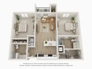 2 Bed, 2 Bath