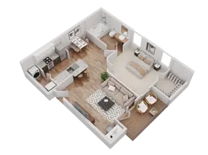 Furnished 1 Bedroom 1 Bathroom - A1
