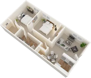 Upstairs 2 Bedroom, 1 Bath