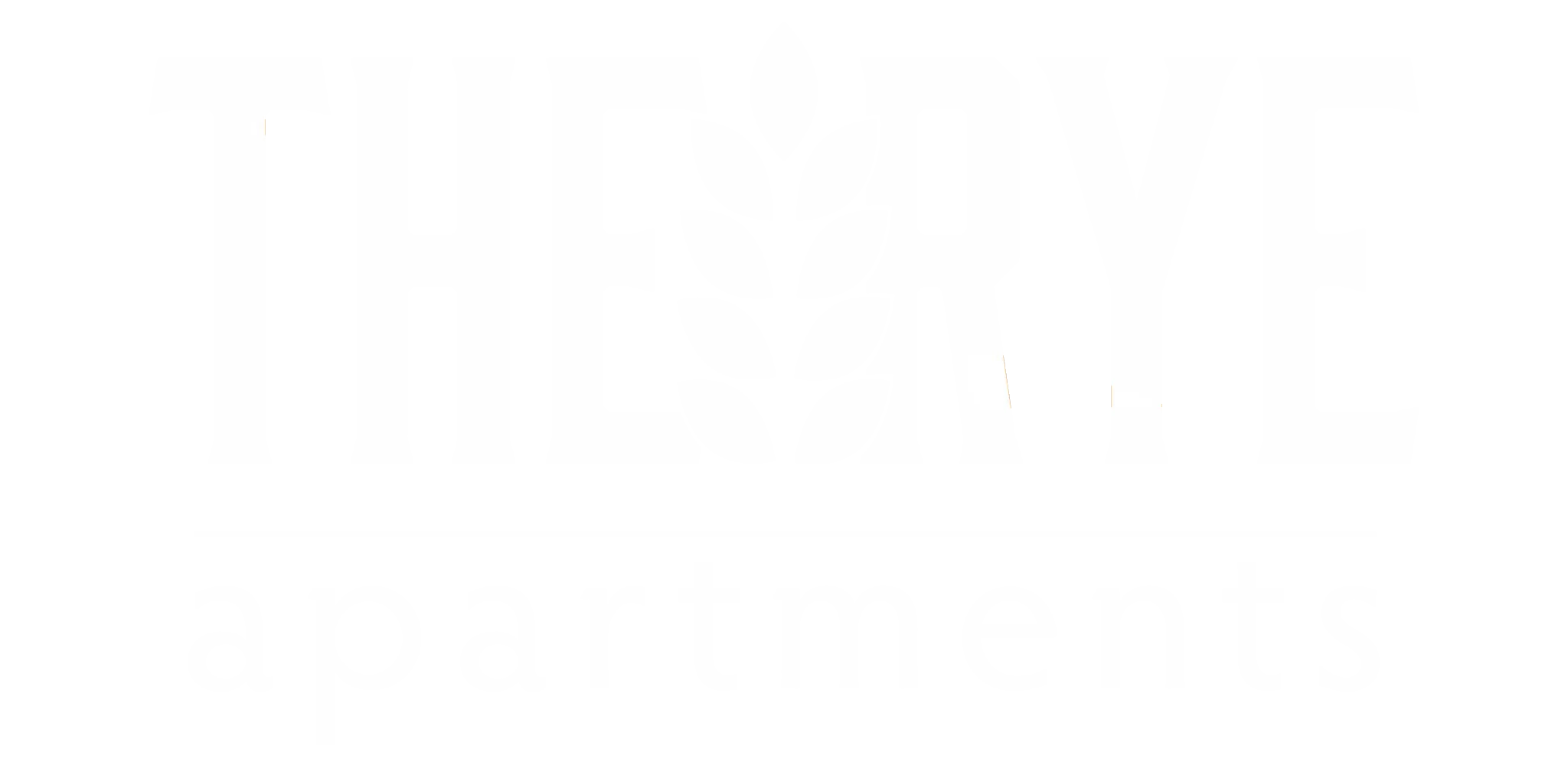 Logo for The Rye Apartments featuring the name in a stylized font and a leaf graphic.