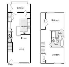 2 Bedroom 2 Bath