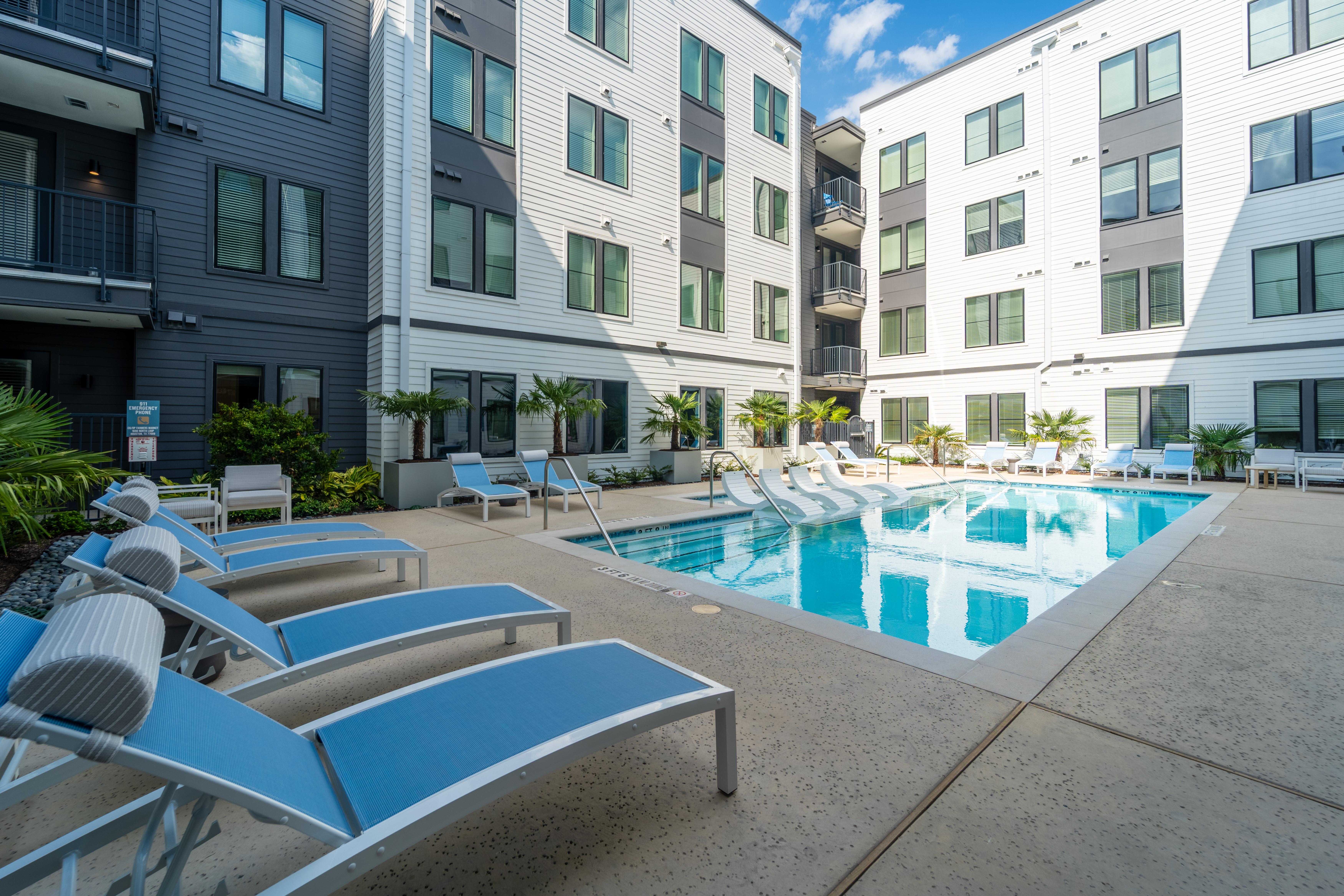 Pool, Apartment, Lounge chairs