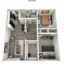 2 Bed 1 Bath